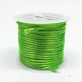 Satinrundkordel Spule 5m neon-grün